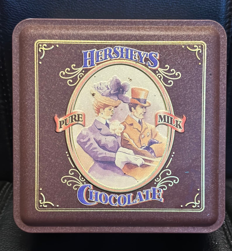 Hersheys Pure Milk Chocolate Tin 1995 Vintage Edition 4 Rare Etsy