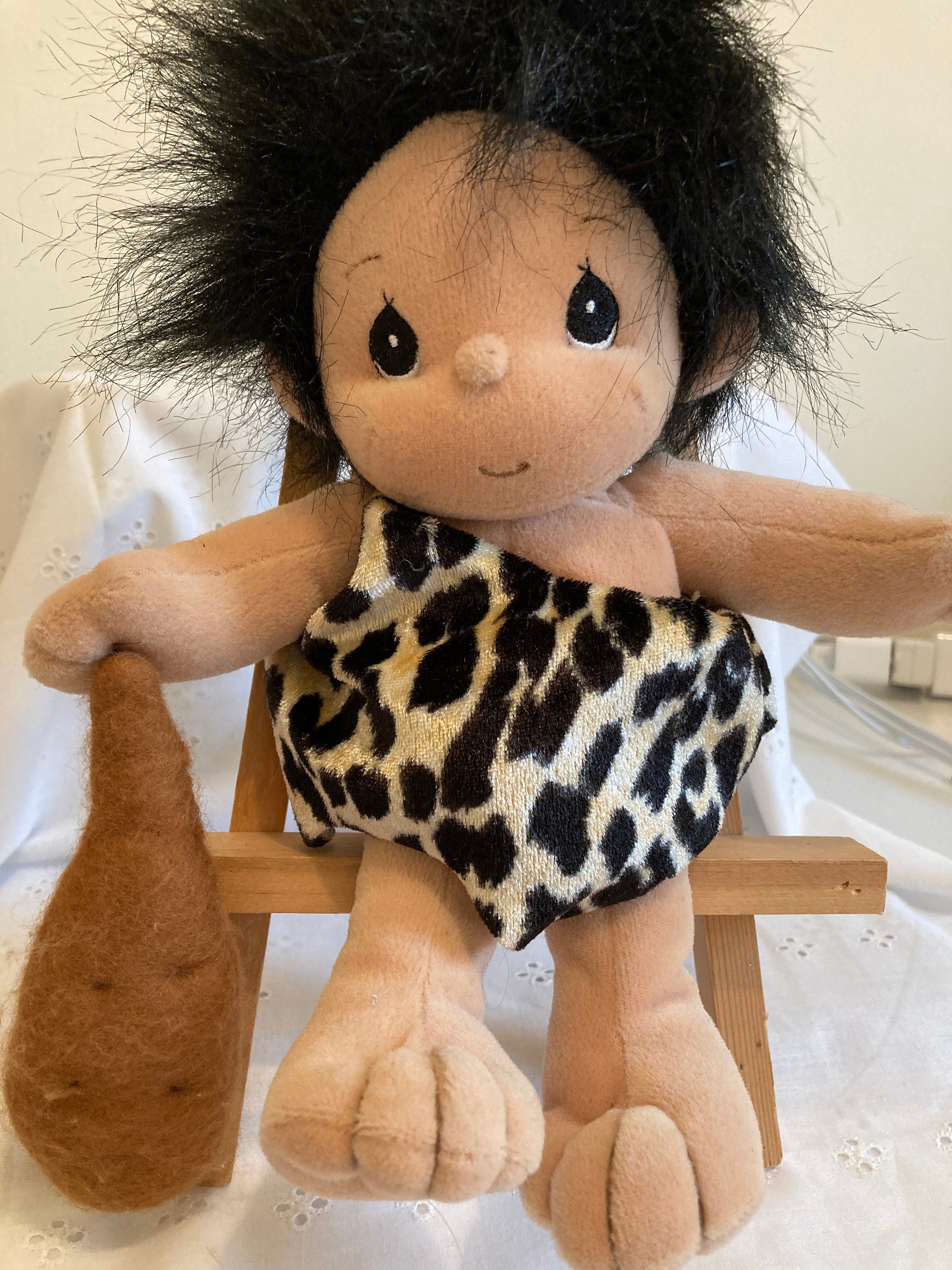 1999 Precious Moments Tender Tails Caveman Holding Club