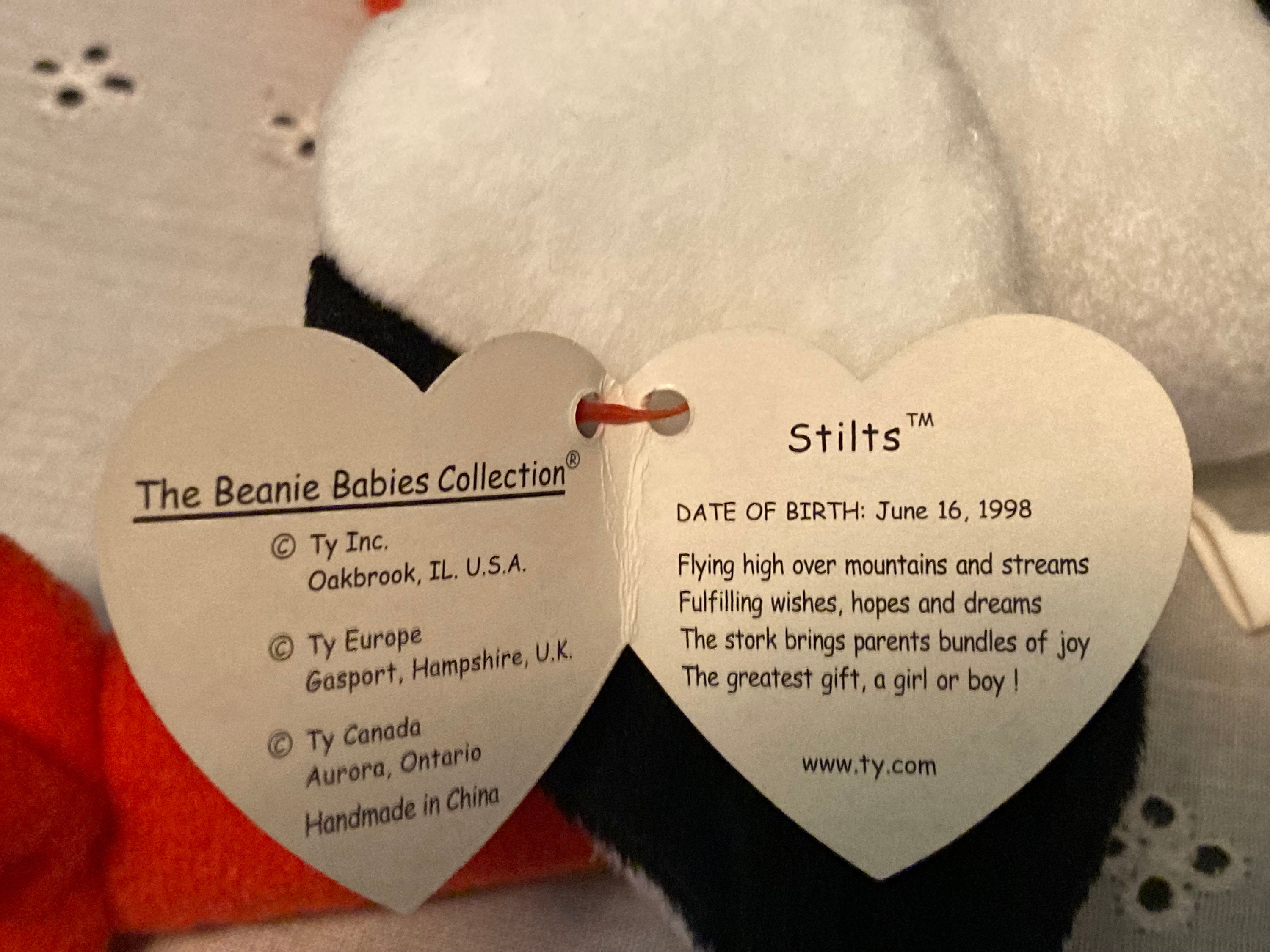 Original TY Beanie Baby STILTS the STORK 1998 Ty Beanie Etsy