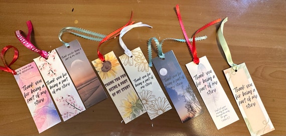 Laminated "Thank You For Being Part of My Story" Bookmarks