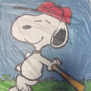 Vintage Snoopy Baseball Puzzle  Playskool Wooden Frametray Puzzle