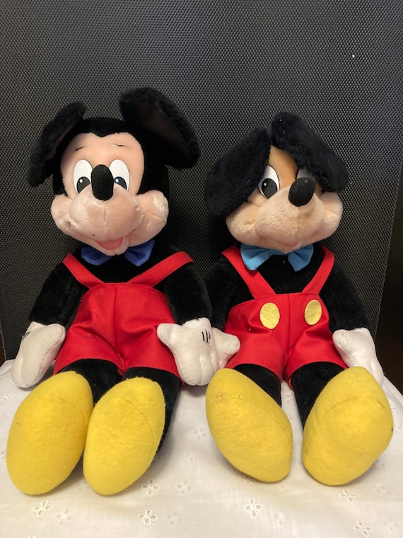 Applause Mickey Mouse Disney 17" Tall Plush stuffed Animal Toy - Vintage Applause Disney Mickey Mouse Plush Tie Red Pants Blue Bow Doll 17"