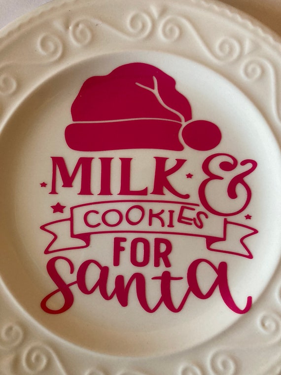 Milk and Cookies for Santa Plate