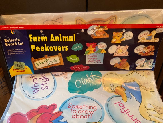 Farm Animal Peekovers - 1997 Bulletin Board Farm Animal Set