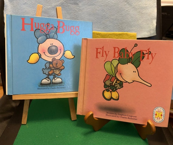 Two Wonderful Topsy Turvy Books - The Merry Widow/Fly Baby Fly and Hugga Bugg/Brush Buggs