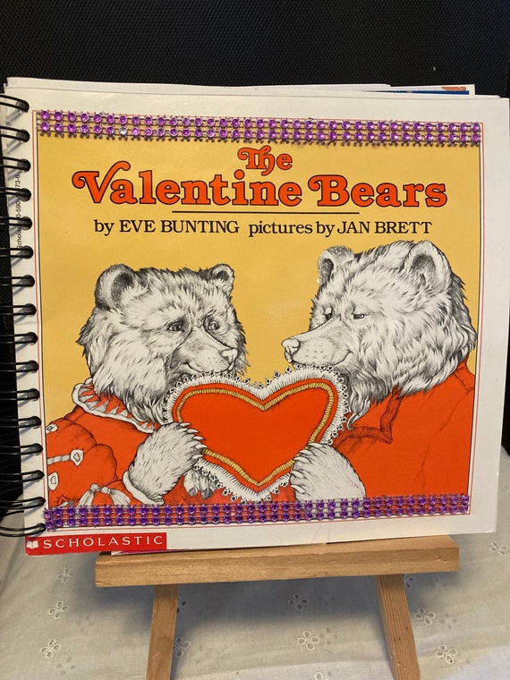 The Valentine Bears Repurposed Book Journal - Valentines Journal