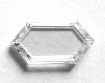 10 Pcs Crystal Quartz 11x6 mm And 16x10mm Hexagon shape cutstone , Handmade Gemstone, Jewelry Making, Gift for her