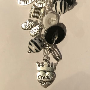 Key ring Bag Charm Crochet themed