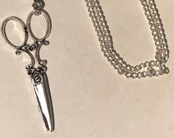 Large Scissor Necklace 20in Chain Stocking filler secret Santa