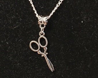 Scissor Necklace and  Sewing Knitting Gift