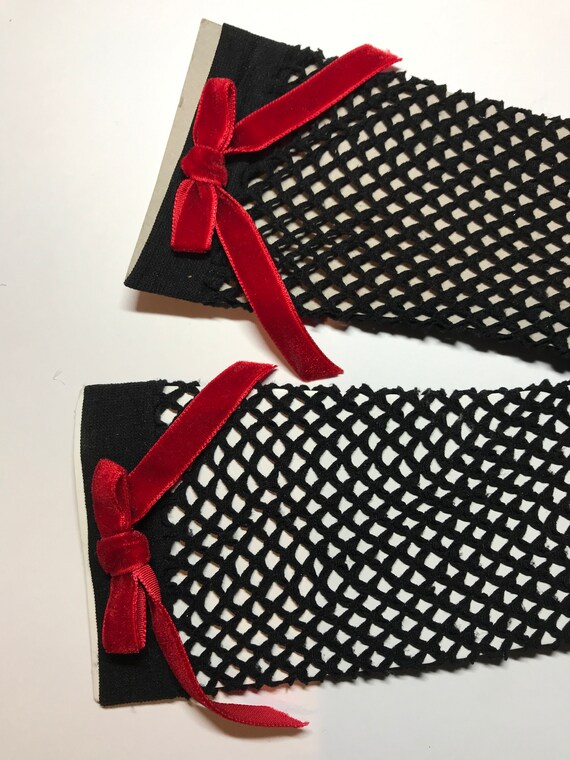 Elbow Length Fishnet Fingerless Gloves Gothic Fancy Dress