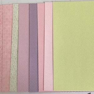 10 A4 Hunkydory card stock dainty pattern and dotty pattern