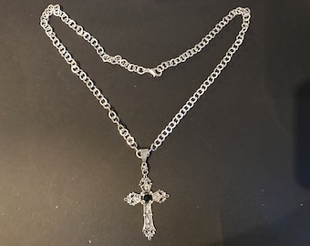 Large Cross on  Chunky Chain gothic