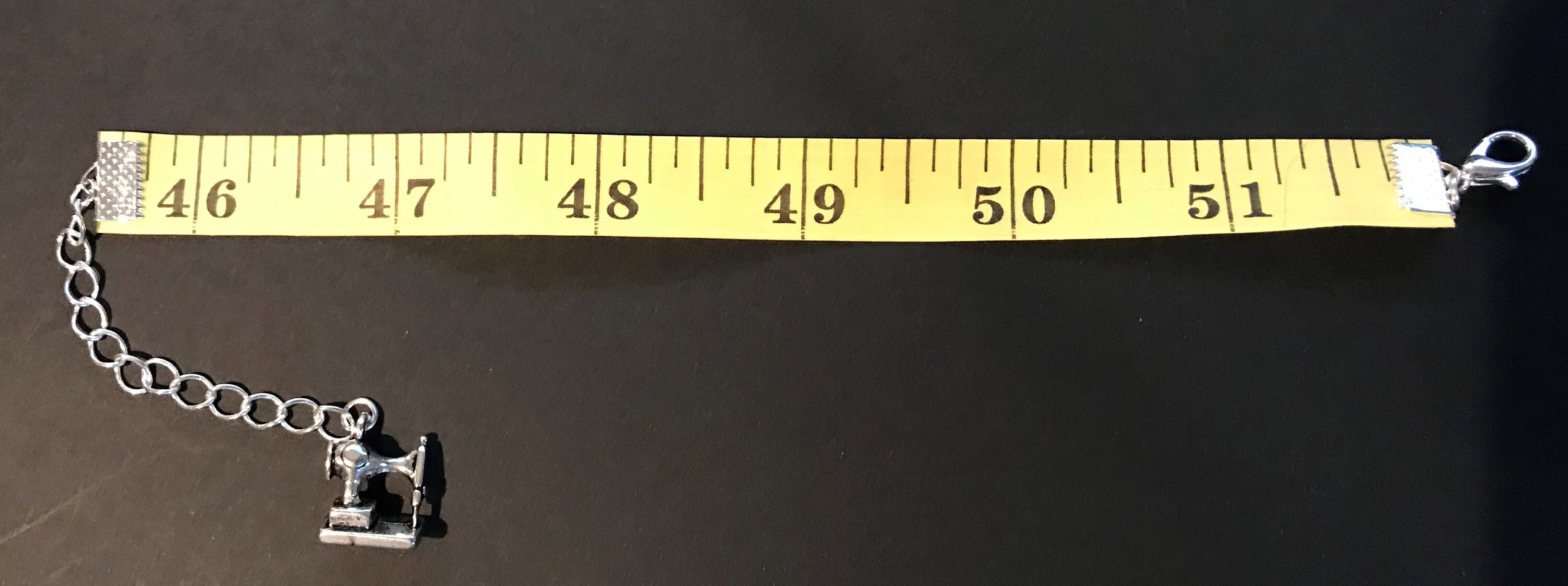 Tape Measure Bracelet With Sewing Knitting Themed Charms Etsy UK