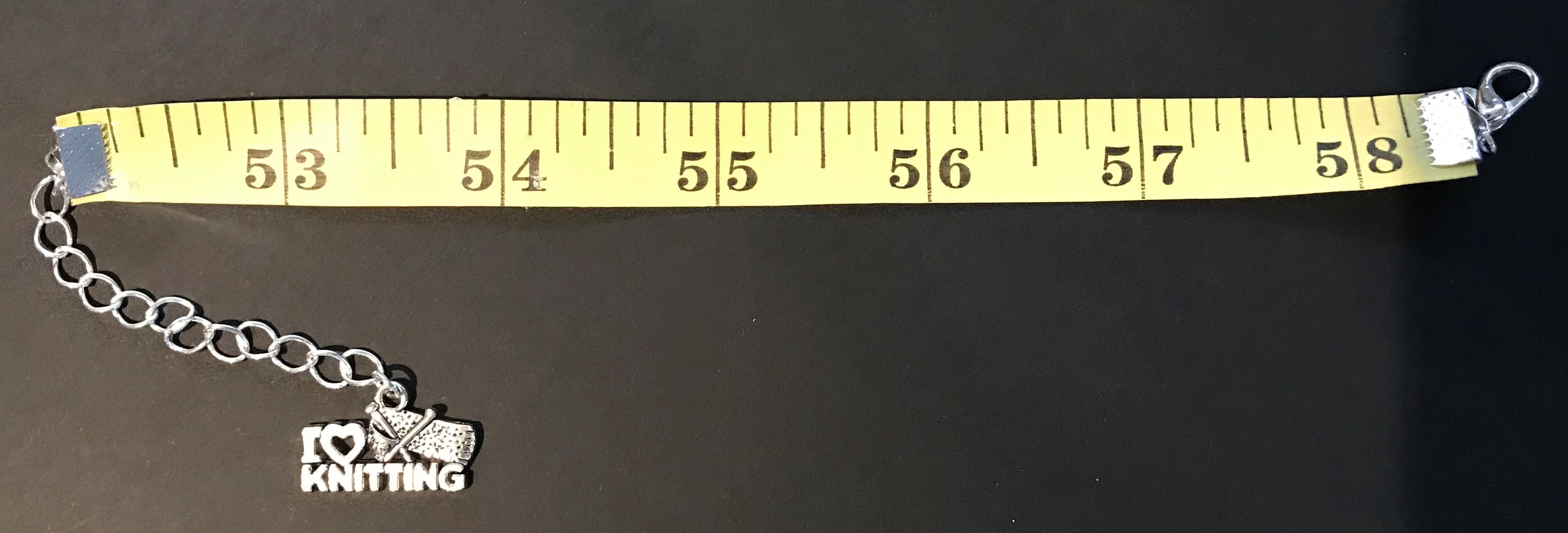 Tape Measure Bracelet With Sewing Knitting Themed Charms Etsy UK