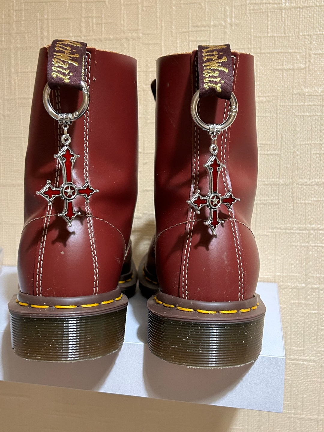 Boots Inverted Boot Charms Fit Dr Marten Cowboy Boots Inverted Cross Red - Etsy