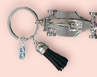Racing car personalised keychain keyring gift