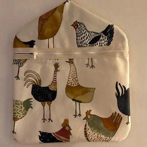 Oilcloth peg bag clothespin bag with zipper