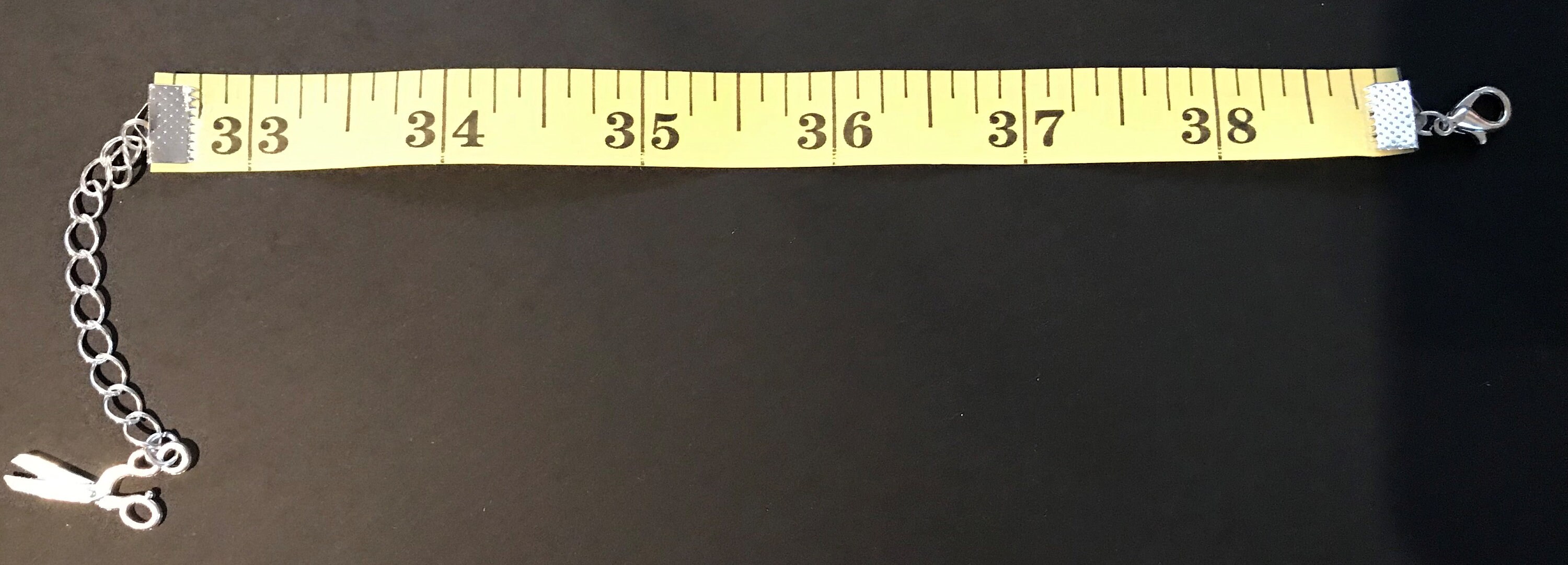 Tape Measure Bracelet With Sewing Knitting Themed Charms Etsy UK