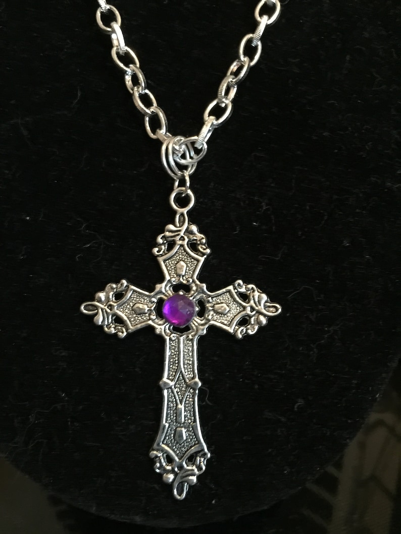 Large Cross on Chunky Chain Gothic Etsy