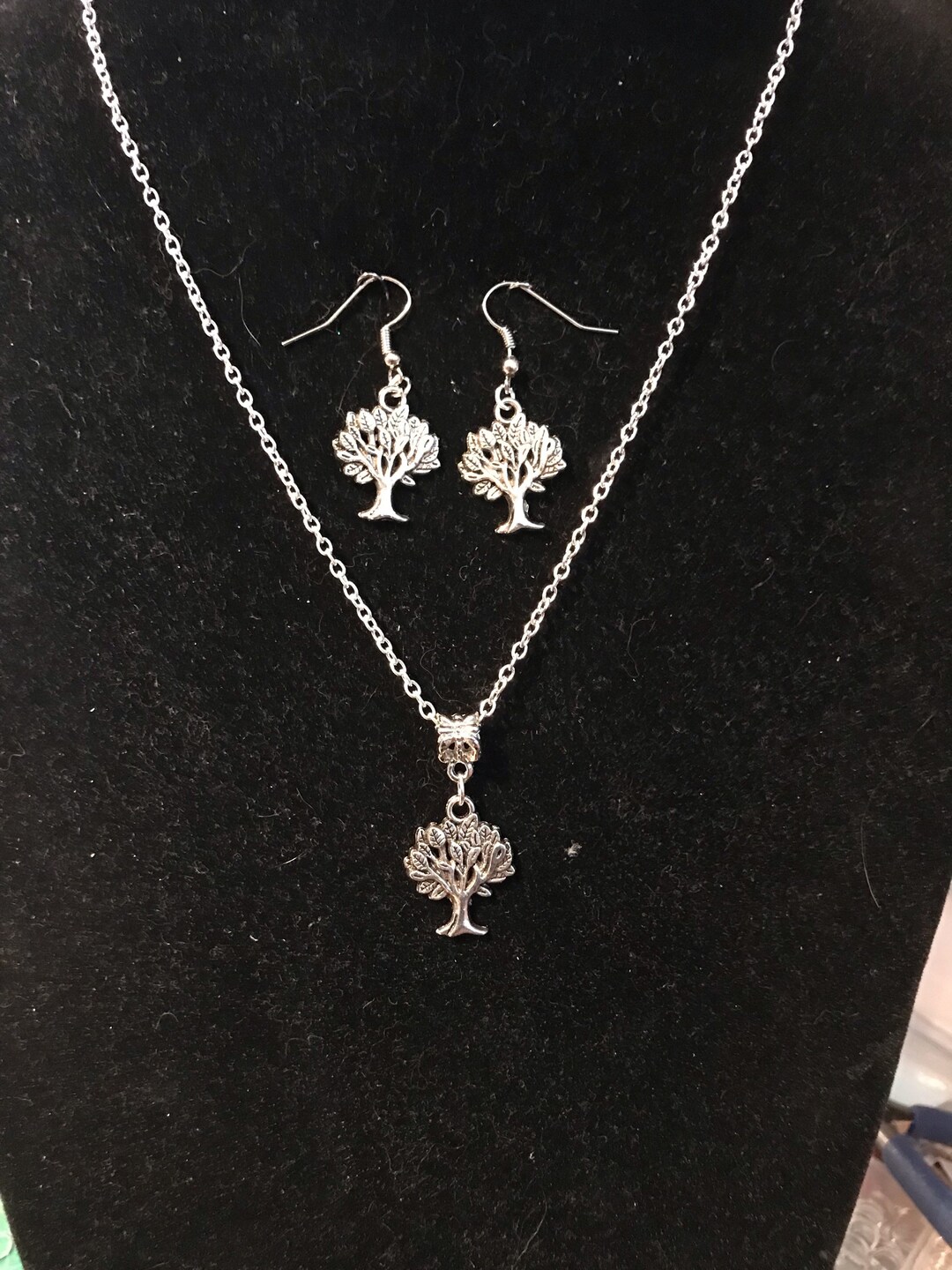 Tree of life necklace and earring set Clearance