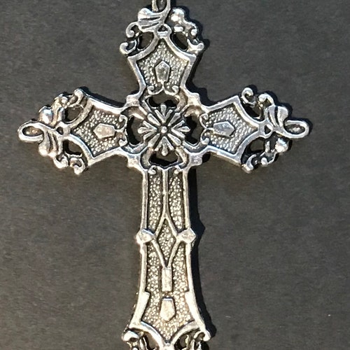 Large Cross on Chunky Chain Gothic - Etsy