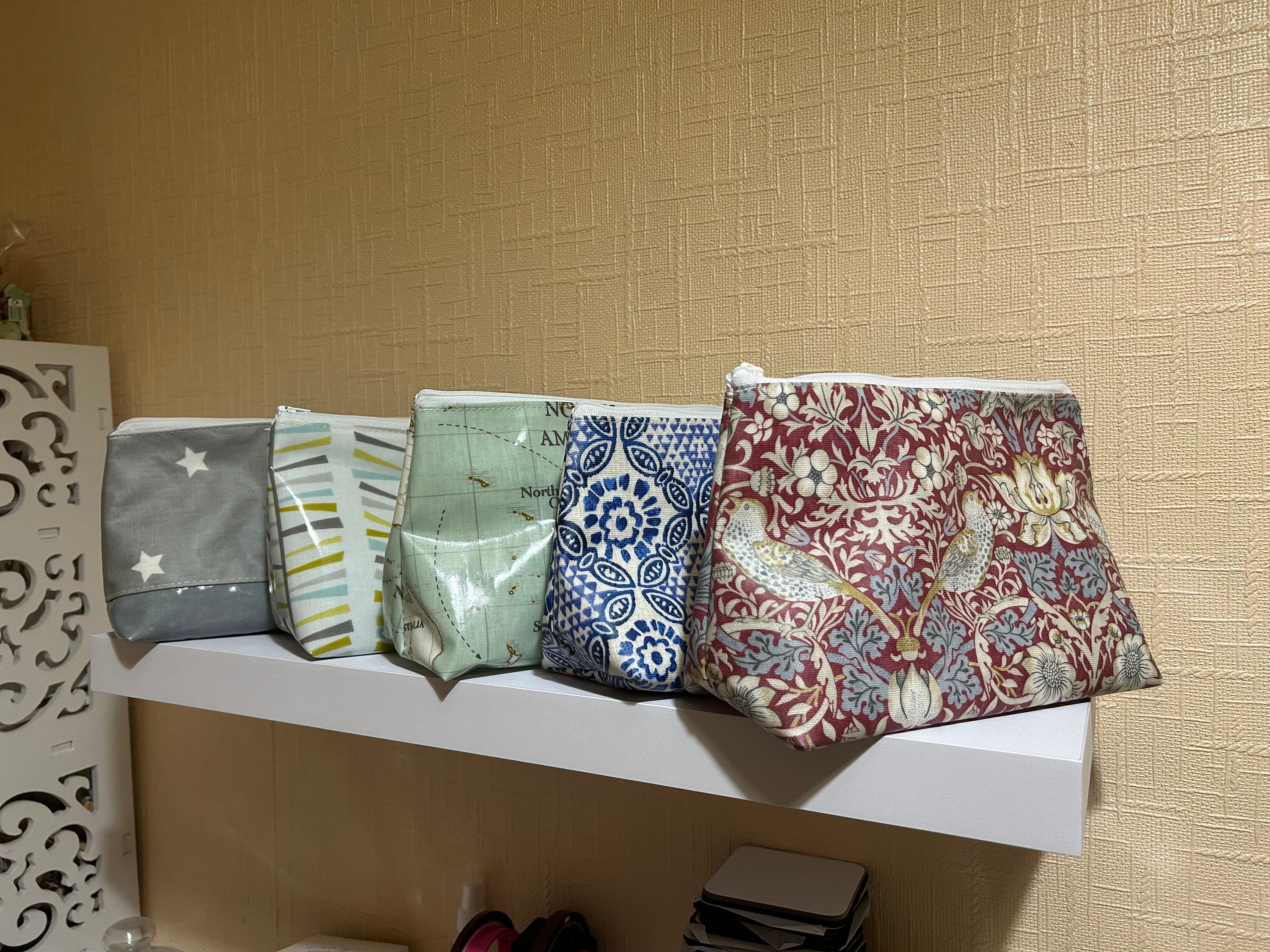 Oilcloth bag makeup Etsy