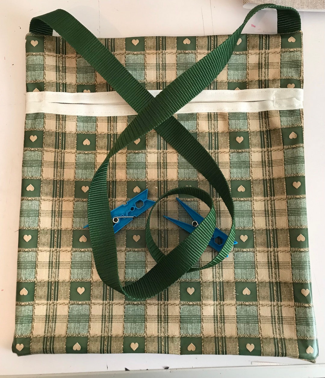 Over the Shoulder Peg Bag Water Proof Fabric Etsy