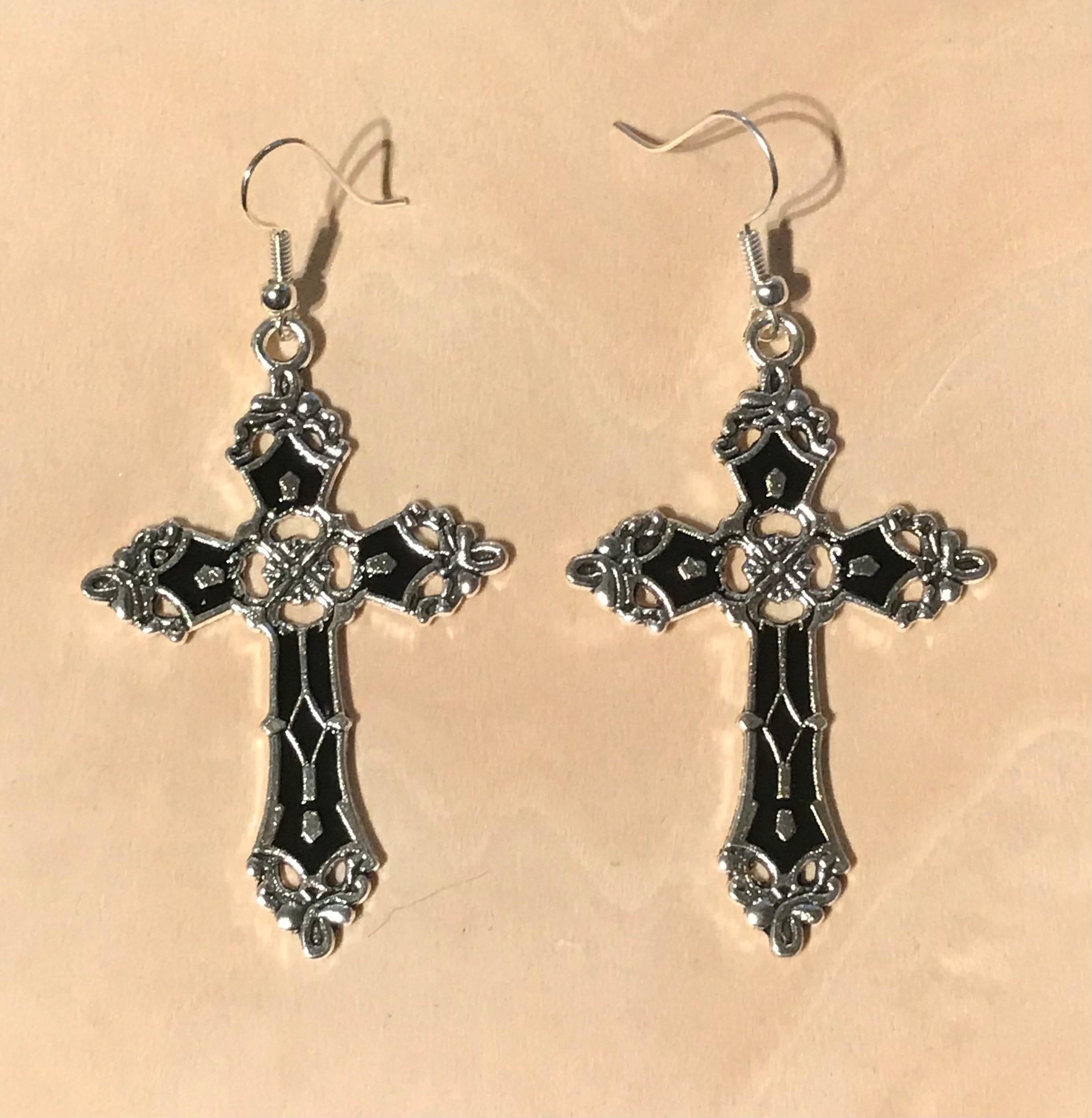 Gold Chunky Cross Earrings  Scandaless Accessories