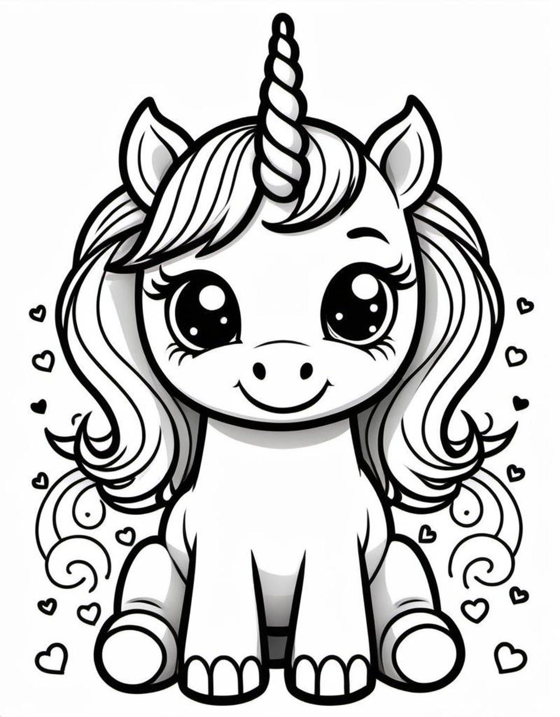 5 Unicorn Coloring Pages, Coloring Book Pages, Fantasy Printable for ...
