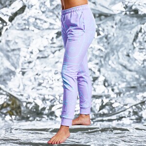 Lilac Joggers Athleisure Galaxy Pants Yoga Pants Loungewear Fleece Jogger Sweatpants Athletic Pants Festival Jogger Unisex image 7