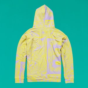 BE Unisex Hoodie Yellow/Lilac image 4