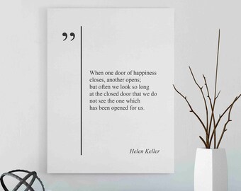 Helen Keller Classic Quote,Customize Your Own Quotes Canvas,Affirm Wall Art,Motivational Canvas,Office Wall Decor,Inspirational Quote Canvas