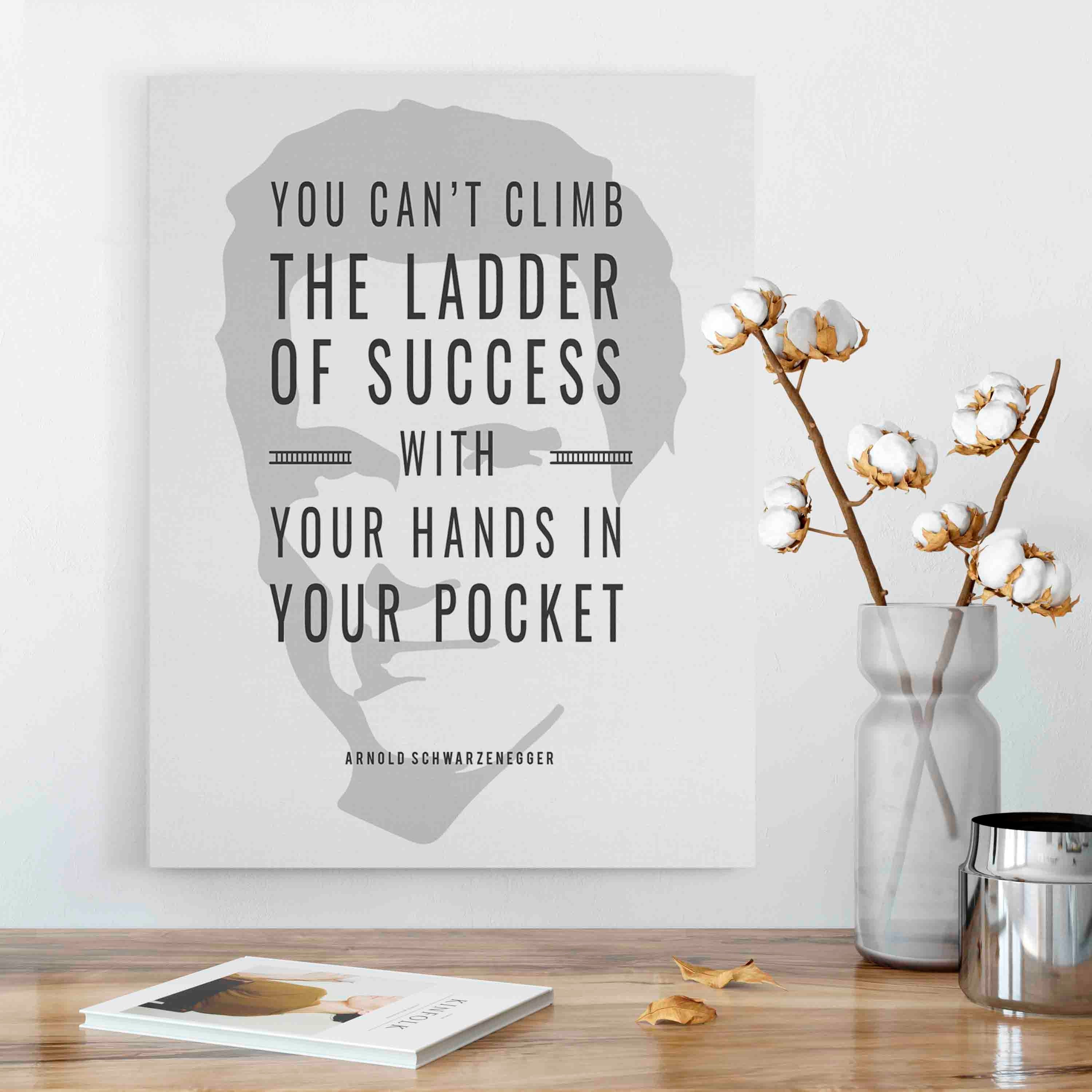 Ladder of Success wall art motivational prints gifts office decor quote poster canvas wall Arnold Schwarzenegger poster