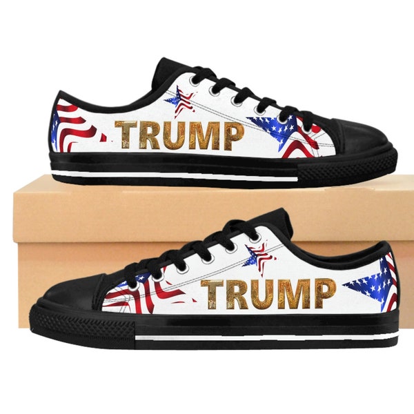 Trump Sneakers Mens Maga Tennis Shoes Trump 2024 Shoes Maga Sneakers Patriotic Sneakers American Sneakers