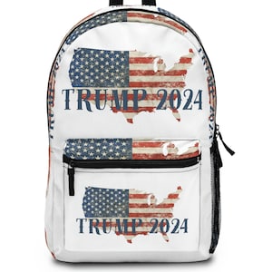 Trump 2024 Backpack MAGA Backpack Trump Book Bag Travel Bag President Trump USA Patriot Backpack Patriotic Bag America
