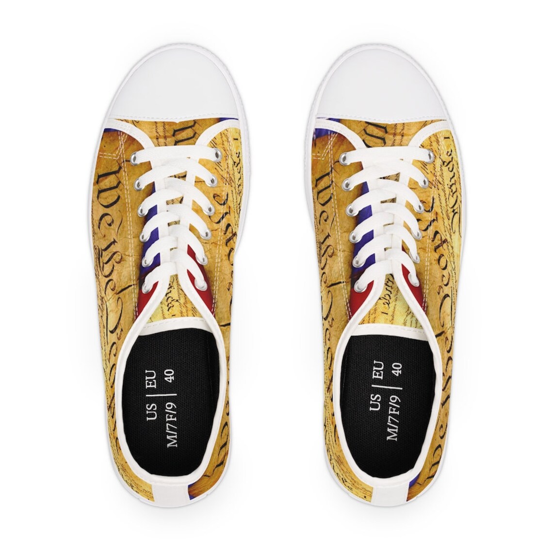 Constitution Sneakers We the People Shoes Patriotic Sneakers - Etsy
