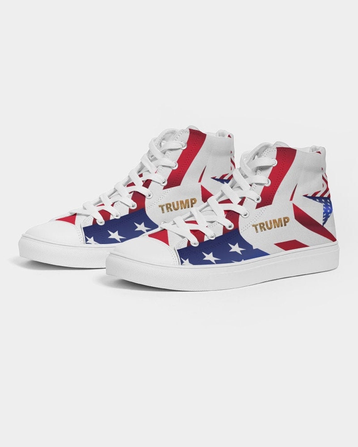 Trump Sneakers Hi Tops Trump Tennis Shoes Trump Mens Sneakers Etsy