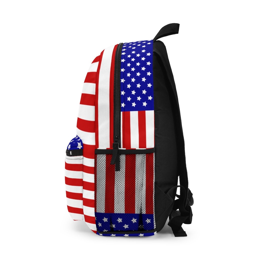 USA Flag Backpack Made in USA American Flag Backpack Patriotic Backpack
