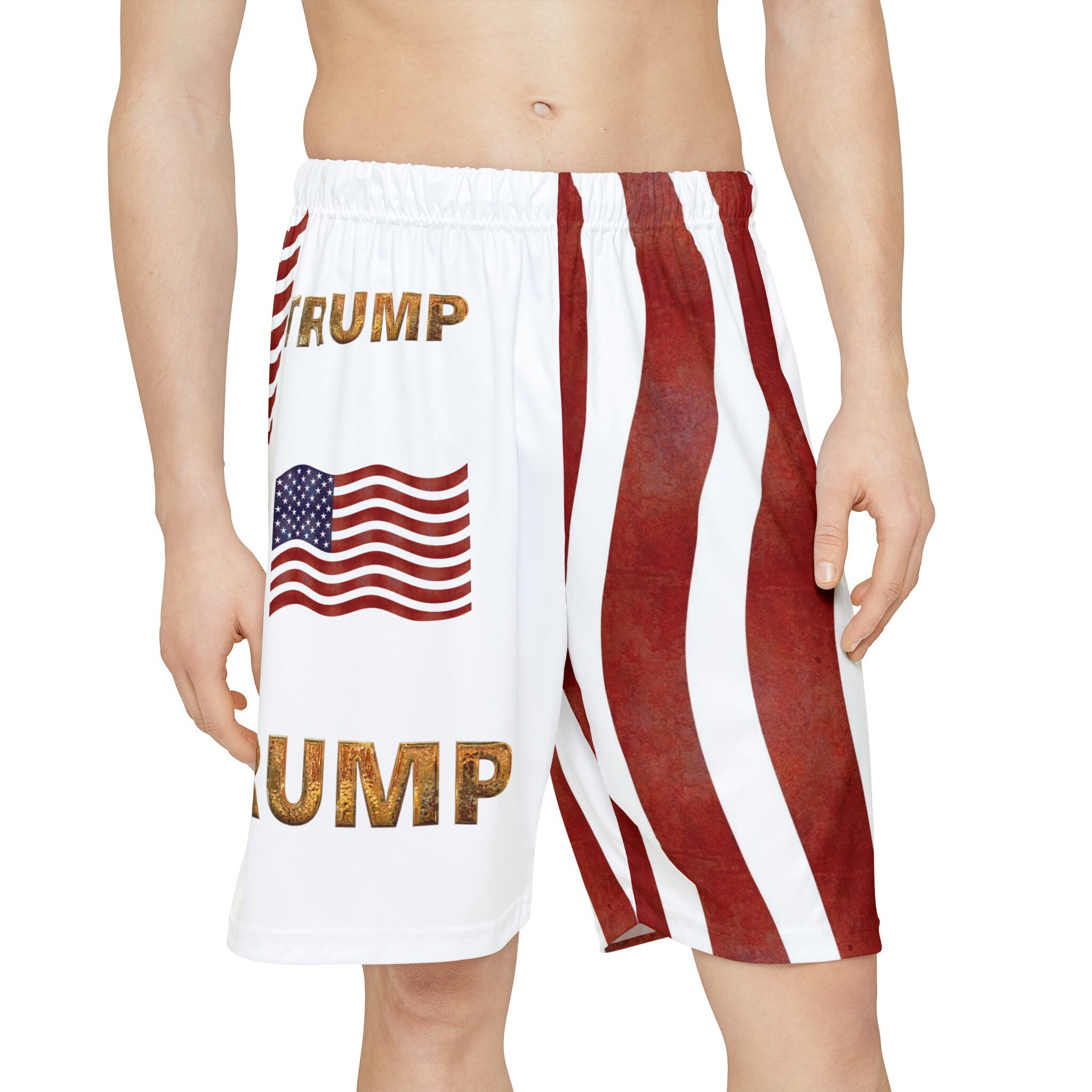 Trump Mens Shorts MAGA Patriotic Shorts Mens Trump Sports Shorts