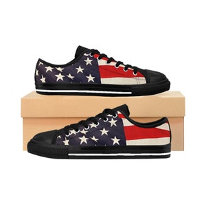 Patriotic Mens Sneakers USA Tennis Shoes July 4th Sneakers American Flag Sneakers Patriot Tennis Shoes Men