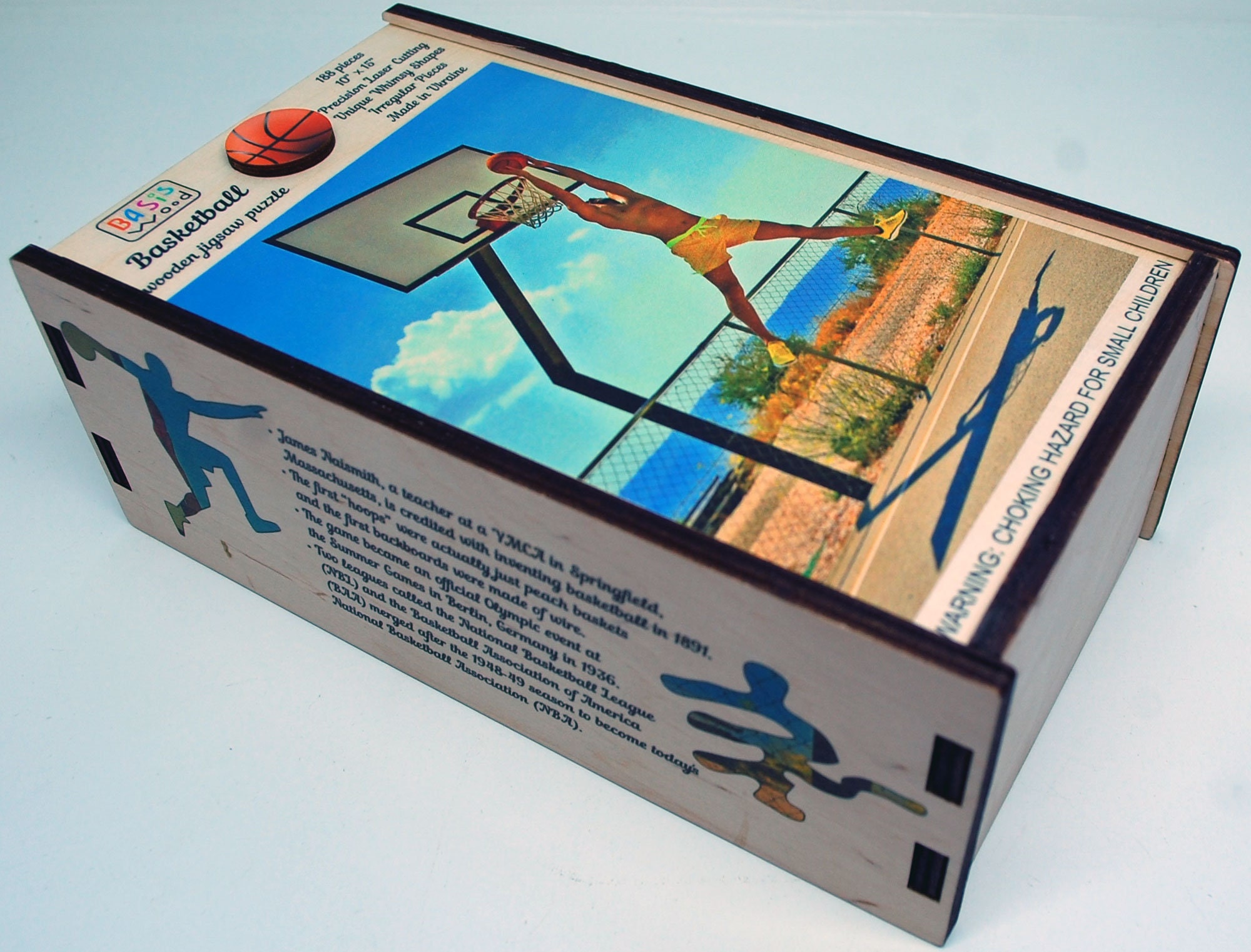 Wooden Jigsaw Puzzle Basketball 188 Pieces Unique Jigsaw Etsy