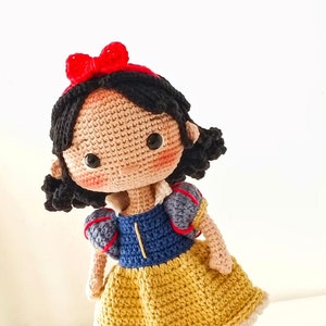 Crochet amigurumi doll pattern ENG snow white Crochet pattern PDF Crochet snow white pattern, doll pattern.