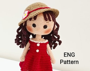 Crochet Maria Doll Pattern, Amigurumi Girl (PDF Pattern)