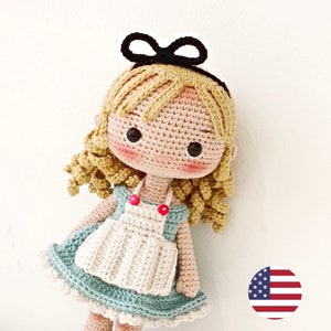 Crochet Alice in Wonderland Doll Pattern (PDF) English
