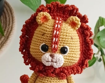 Patrón León lindo, patrón león amigurumi, tutorial de crochet inglés, Oso amigurumi pdf