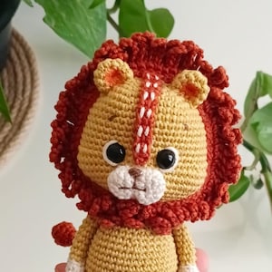 Cute Lion pattern, amigurumi lion pattern, English crochet tutorial, amigurumi Bear pdf