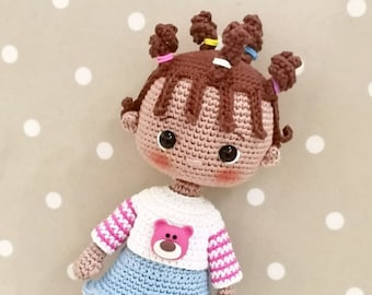 Modèle de poupée amigurumi au crochet ENG Modèle au crochet PDF Fille au crochet Lola DOLL