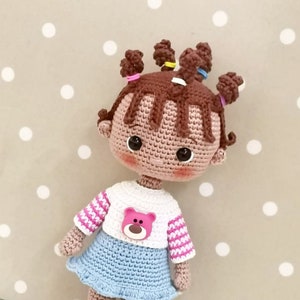 Crochet amigurumi doll pattern ENG Crochet pattern PDF Crochet girl Lola DOLL