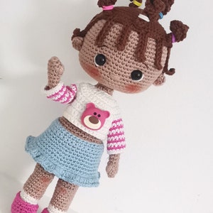 Crochet amigurumi doll pattern ENG Crochet pattern PDF Crochet girl Lola DOLL zdjęcie 5